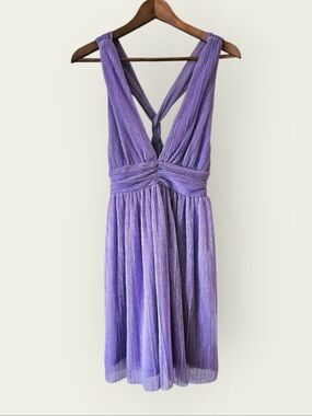 Shimmering Purple Mini Dress by Crystal Sky, Size M, EUC
